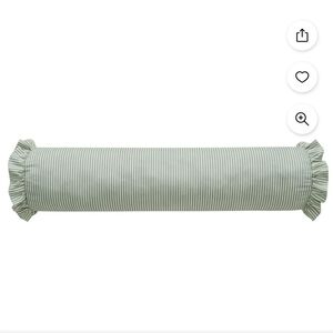 Home Decor Collection Striped Green Bolster Pillow 8"X36"